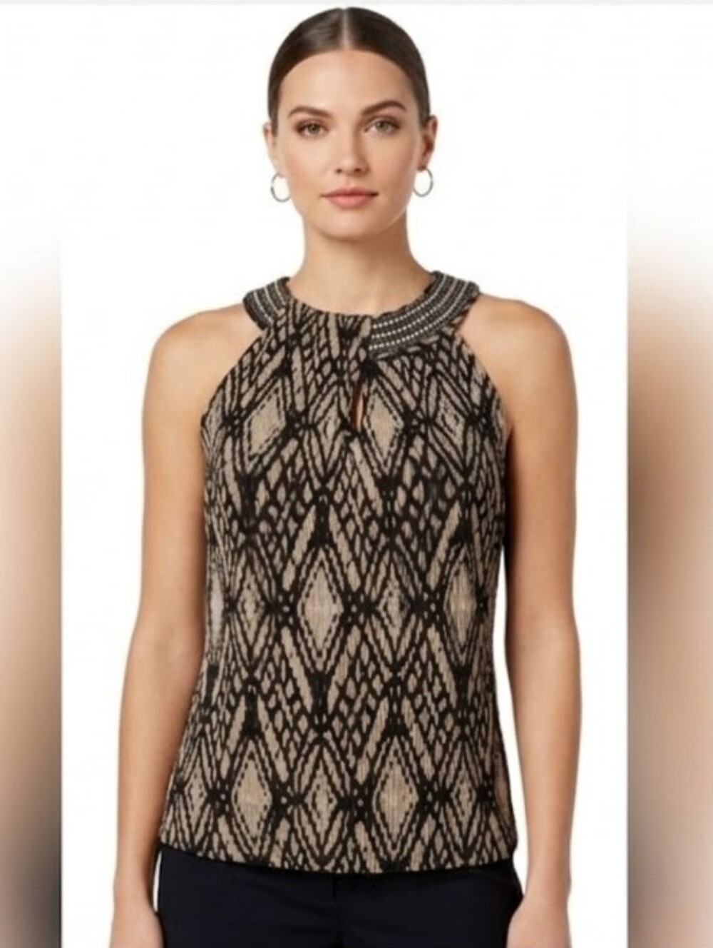 Alfani Embellished Sleeveless Blouse